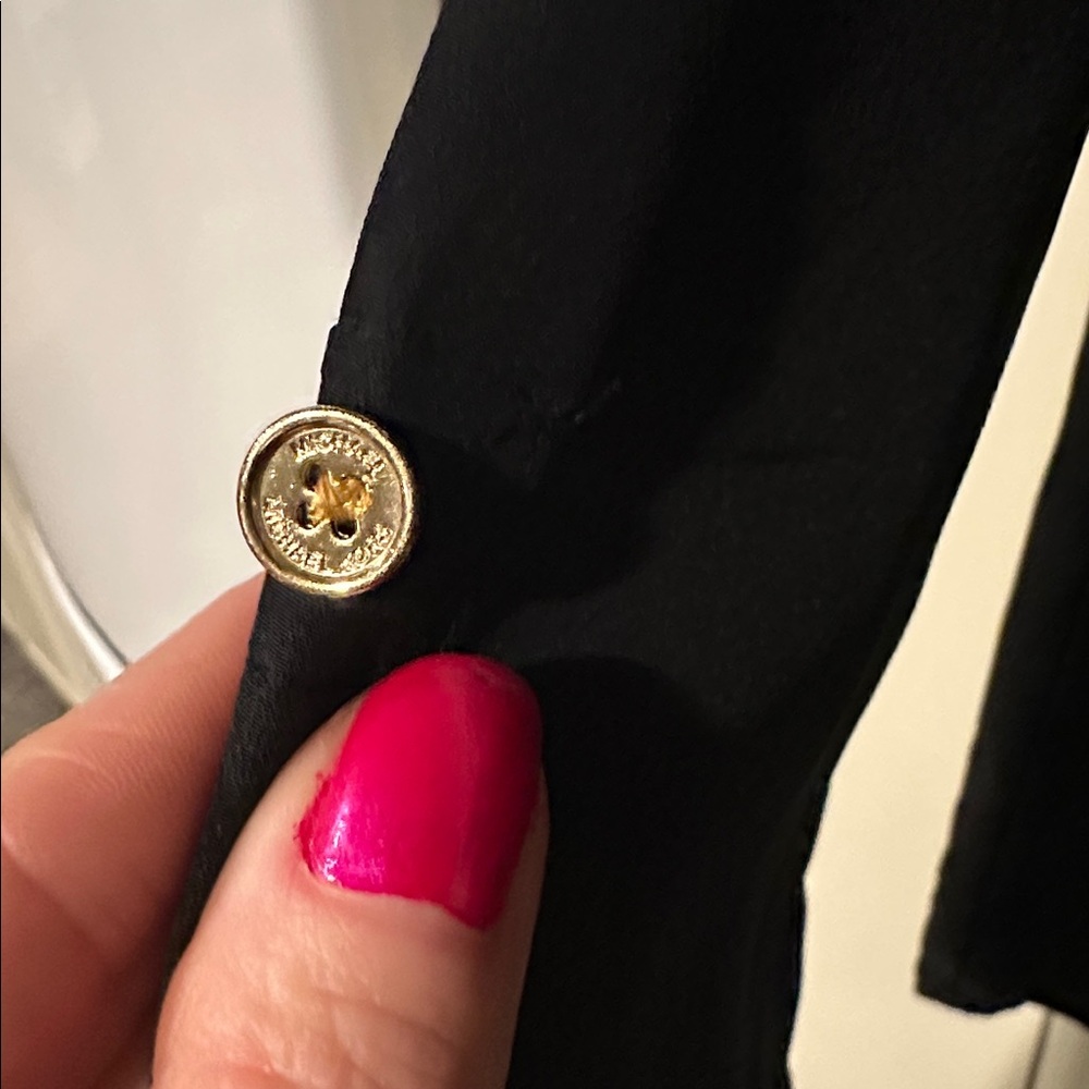 Michael Kors Black Top with Gold Accents - Picture 6 of 8